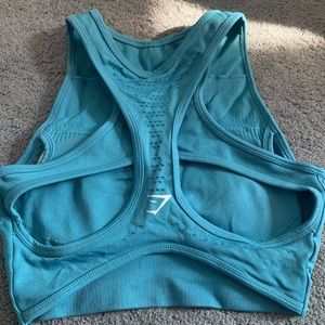 Gymshark Flawless Knit Sports Bra - Sea Blue/small
